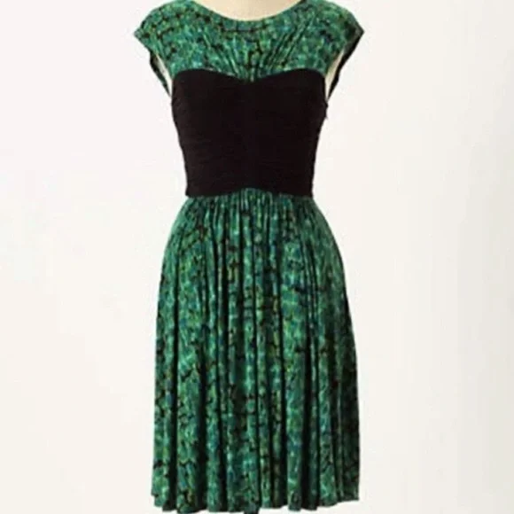 Anthropologie Tracy Reese Green Corset Dress S Anthropologie Tracy Reese Green Corset Dress S
